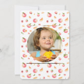 Little Peach verjaardagsfoto Kaart (Achterkant)