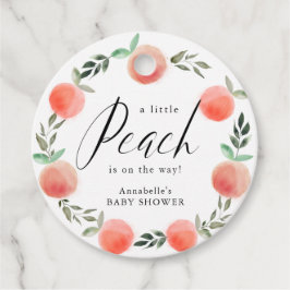 Little Peach Waterverf WreatBaby shower Bedankjes Labels