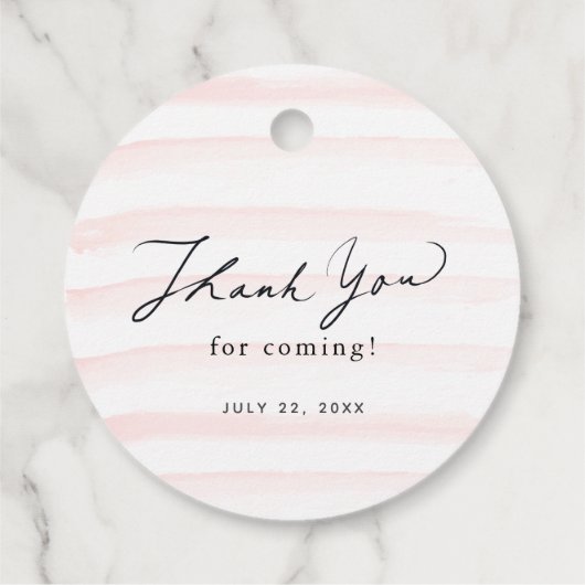 Little Peach Waterverf WreatBaby shower Bedankjes Labels (Achterkant)