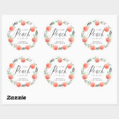 Little Peach Waterverf WreatBaby shower Ronde Sticker (Vel)