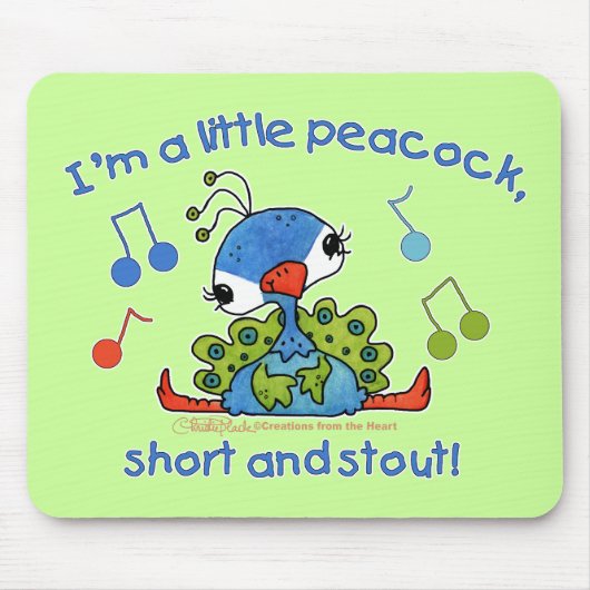 Little Peacock Short en Stout Muismat (Voorkant)