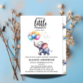 Little Peanut baby Elephant baby shower Kaart