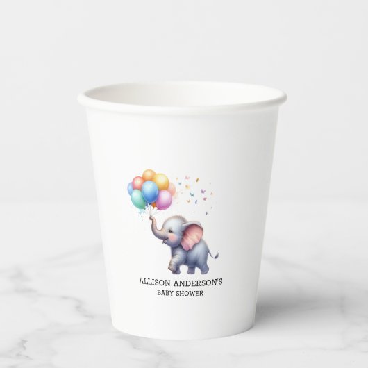 Little Peanut baby Elephant baby shower Papieren Bekers (Voorkant)