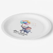 Little Peanut baby Elephant baby shower Papieren Bordje (Gekanteld)