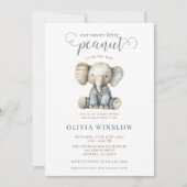 Little Peanut Baby olifant Baby shower Kaart (Voorkant)