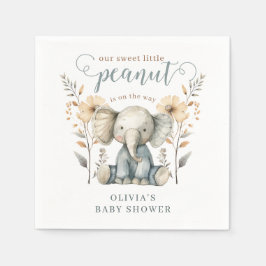 Little Peanut Baby olifant blauw Baby shower Servet