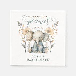 Little Peanut Baby olifant blauw Baby shower Servet