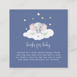 Little Peanut Baby shower Boeken voor Baby Blue Informatiekaartje