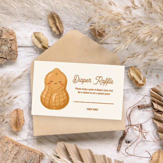 Little Peanut Baby Shower Diaper Raffle Tickets Informatiekaartje