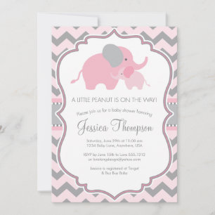 Little Peanut Baby shower Invitation Kaart