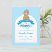 Little Peanut Baby shower Invitation Kaart (Staand voorkant)
