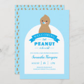 Little Peanut Baby shower Invitation Kaart (Voorkant / Achterkant)