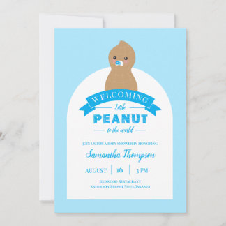Little Peanut Baby shower Invitation Kaart