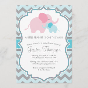 Little Peanut Baby shower Invitation Kaart