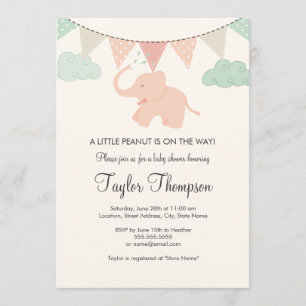 Little Peanut Baby shower Invitation Kaart