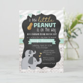 Little Peanut Baby shower Invitation Kaart (Staand voorkant)