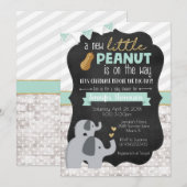 Little Peanut Baby shower Invitation Kaart (Voorkant / Achterkant)