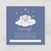 Little Peanut Baby shower Luier Raffle Blauw Informatiekaartje (Voorkant)