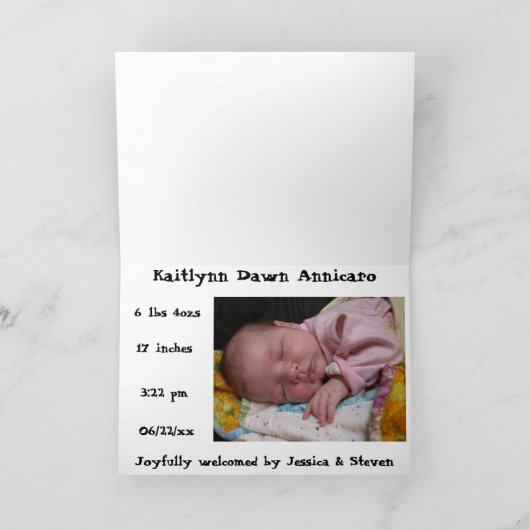 Little Peanut Birth Aankondiging (Binnen)