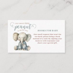 Little Peanut Blue Baby Olifant Boeken voor Baby Informatiekaartje