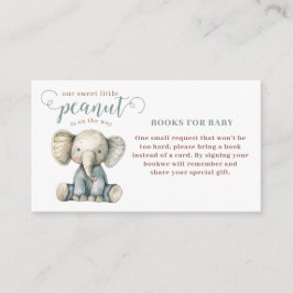 Little Peanut Blue Baby Olifant Boeken voor Baby Informatiekaartje