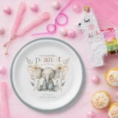 Little Peanut Blue Baby olifant papier Bord (Feest)