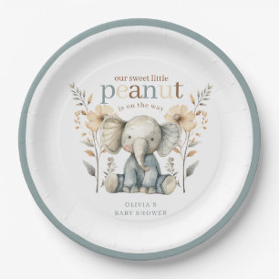Little Peanut Blue Baby olifant papier Bord