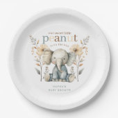 Little Peanut Blue Baby olifant papier Bord (Voorkant)