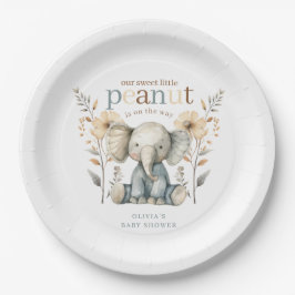 Little Peanut Blue Baby olifant papier Bord