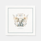 Little Peanut Blue Baby olifantspapier Servet (Voorkant)