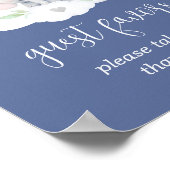Little Peanut Blue Baby shower Favorieten Sign Dec Poster (Hoek)