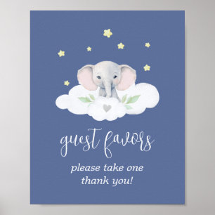 Little Peanut Blue Baby shower Favorieten Sign Dec Poster