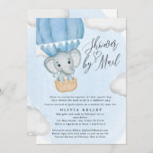 Little Peanut Blue Elephant Baby shower by Mail Kaart (Voorkant / Achterkant)