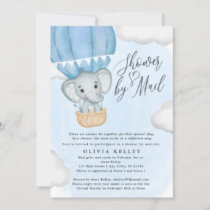 Little Peanut Blue Elephant Baby shower by Mail Kaart