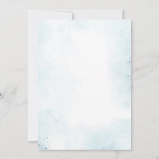 Little Peanut Blue Elephant Baby Shower Kaart (Achterkant)