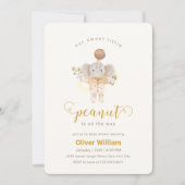 Little Peanut Boho Pajamas Elephant Baby Shower Kaart (Voorkant)