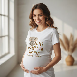 Little Peanut Boho Safari Elephant Boy Baby Shower Tri-Blend Shirt