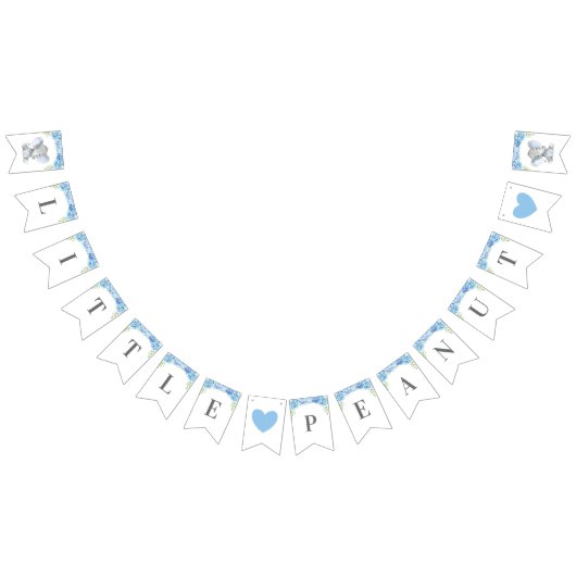 Little Peanut Boy Blue Olifant Douche Sprinkle Vlaggetjes (Alle)