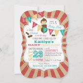 Little Peanut Carnival Baby shower Invitation Kaart (Voorkant)