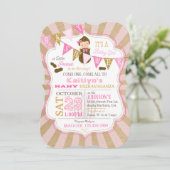 Little Peanut Carnival Baby shower Invitation Kaart (Staand voorkant)