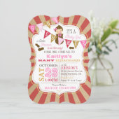 Little Peanut Carnival Baby shower Uitnodiging (Staand voorkant)