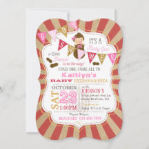 Little Peanut Carnival Baby shower Uitnodiging