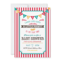 Little Peanut Circus Baby shower Invite