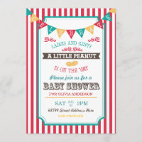 Little Peanut Circus Baby shower Invite
