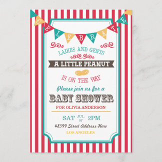 Little Peanut Circus Baby shower Invite Kaart