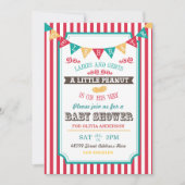 Little Peanut Circus Baby shower Invite Kaart (Voorkant)