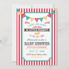 Little Peanut Circus Baby shower Invite Kaart