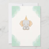 Little Peanut Dreams - Elephant Baby Boy Shower Kaart (Achterkant)