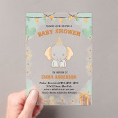 Little Peanut Dreams - Elephant Baby shower Acryl Uitnodigingen (Insitu (Draagbaar))