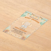 Little Peanut Dreams - Elephant Baby shower Acryl Uitnodigingen (Laagn)